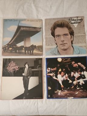 Classic Vinyl Record Lot - 4 Album Covers with Portraits & Scenic Art